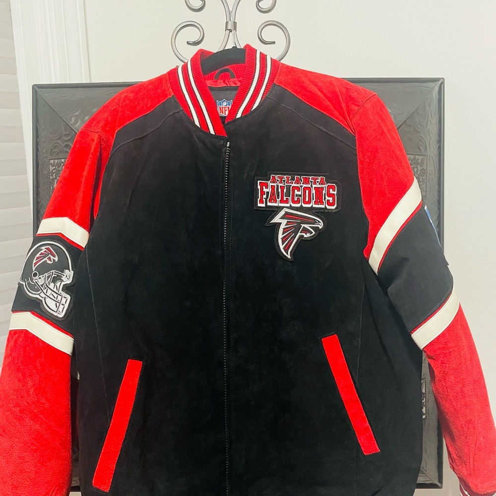 💯Authentic Falcons Jacket Blk/Red Brand New With Tags Size XL. Perfect 4🏈❤️’s